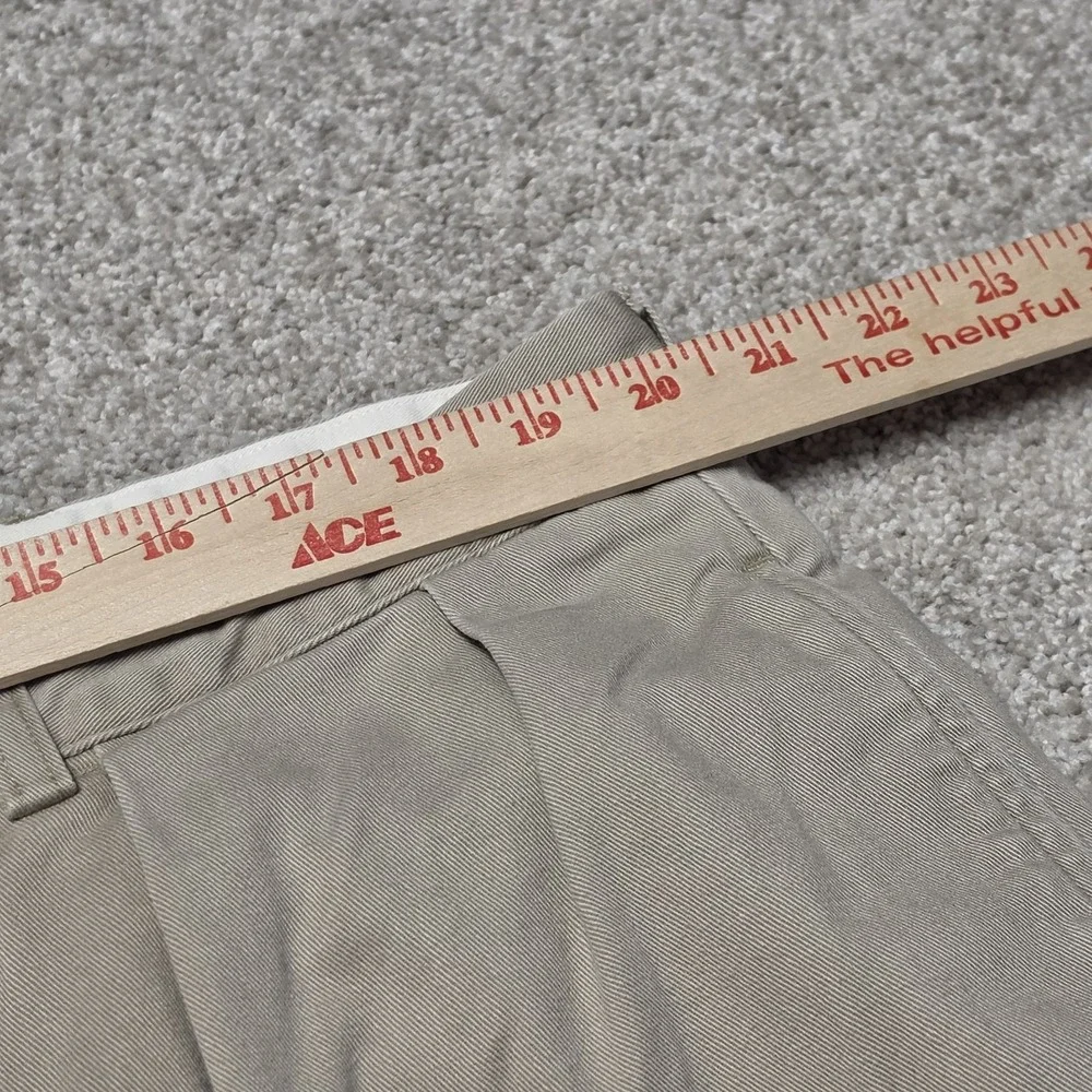 Vtg Polo Ralph Lauren Men Pleated Chino Pant Khaki Tan 100% Cotton 42x32 (40x31)